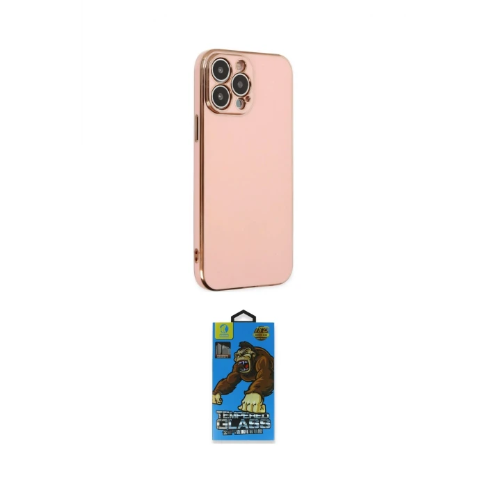 ieg™ iPhone 14 Pro Max Kılıf Yankı Serisi - Siyah 18D Cam Ekran Koruyucu