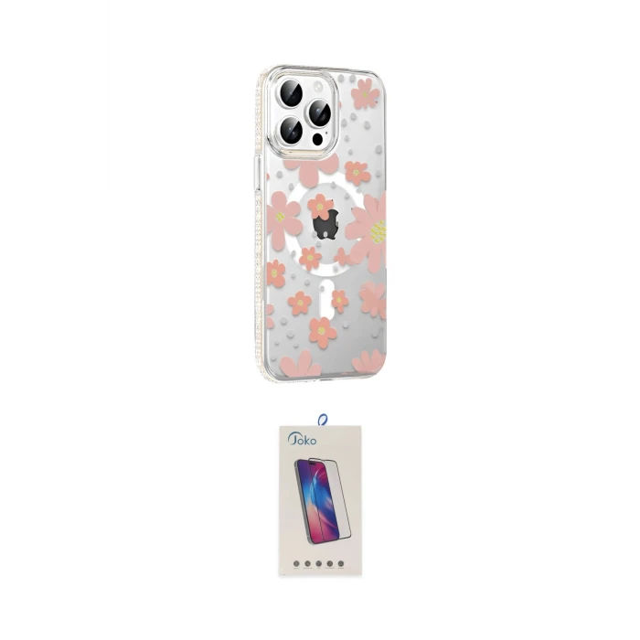 ieg™ iPhone 14 Pro Max Kılıf Yörünge Işık Prime - Siyah Joko 5D Cam