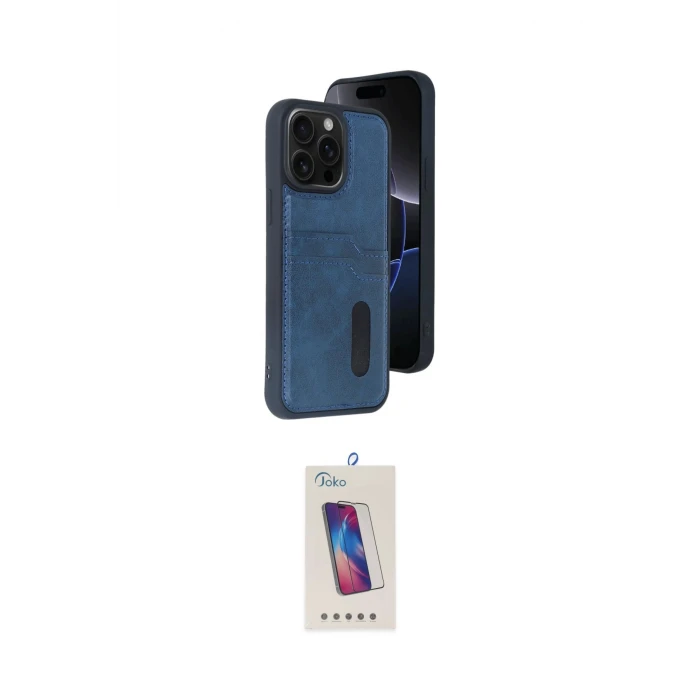 ieg™ iPhone 14 Pro Max Kılıf Yörünge Işık Serisi - Siyah Joko 5D Cam