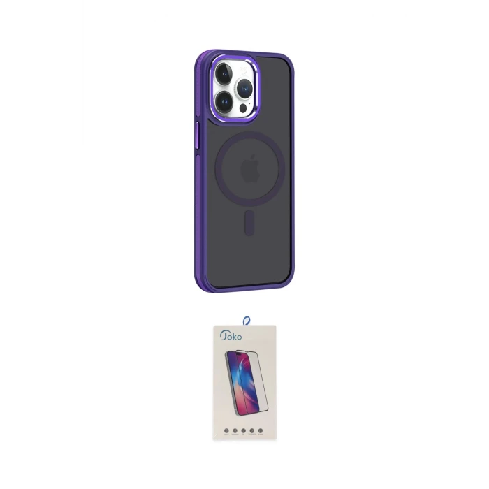 ieg™ iPhone 14 Pro Max Kılıf Yörünge Klasik - Siyah Joko 5D Cam