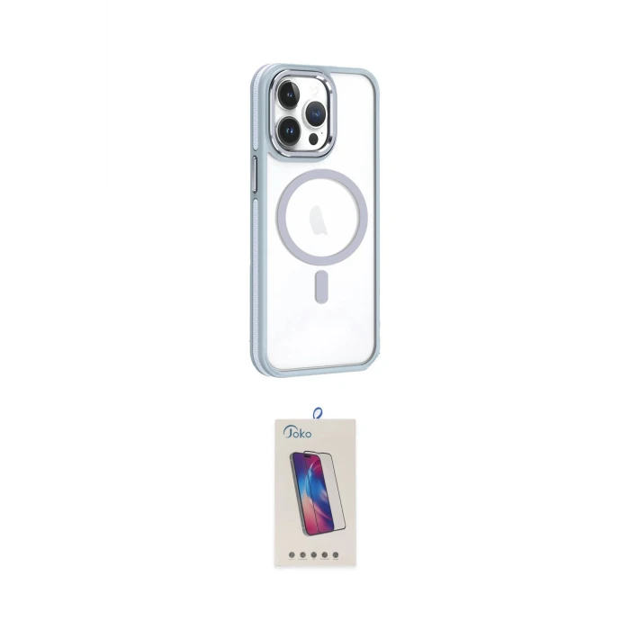 ieg™ iPhone 14 Pro Max Kılıf Yörünge Klasik - Siyah Joko 5D Cam