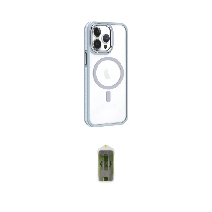 ieg™ iPhone 14 Pro Max Kılıf Yörünge Klasik - Siyah Joko Magic 5D Hayalet Cam