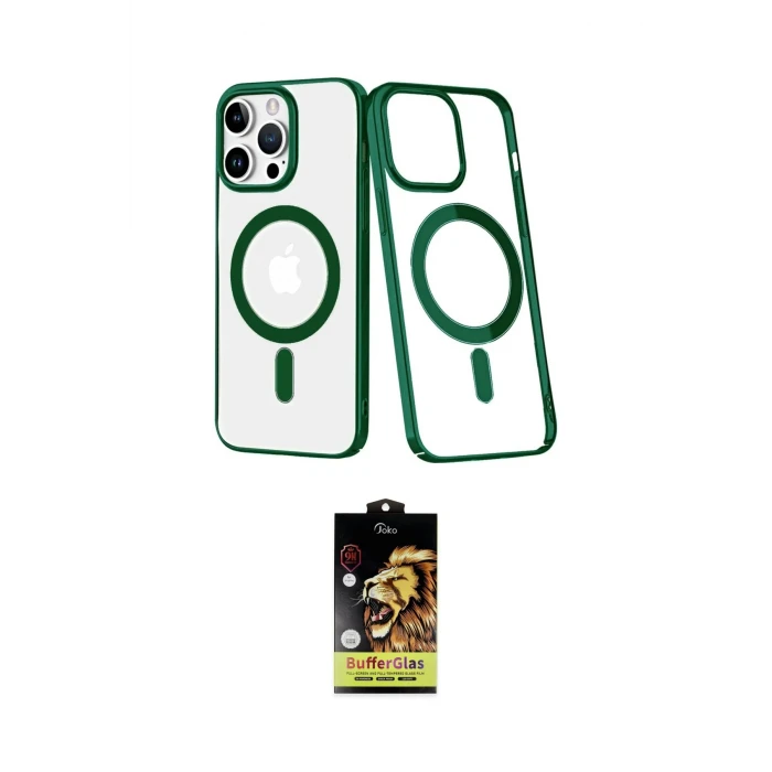 ieg™ iPhone 14 Pro Max Kılıf Yörünge Minimal - Siyah Buffer Cam Ekran Koruyucu