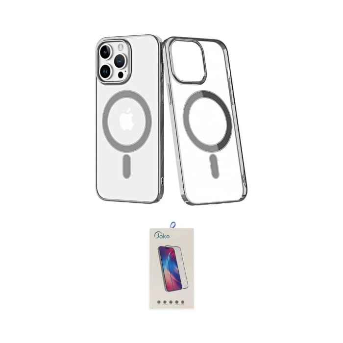 ieg™ iPhone 14 Pro Max Kılıf Yörünge Minimal - Siyah Joko 5D Cam