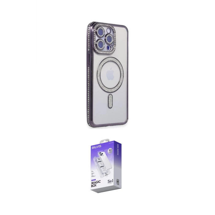 ieg™ iPhone 14 Pro Max Kılıf Zirve Doku Prime - Siyah Bilvis 5in1 3D Magic Cam Ekran Koruyucu