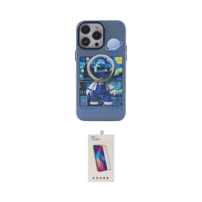 ieg™ iPhone 14 Pro Max Kılıf Zirve Form Özel Seri - Siyah Joko 5D Cam