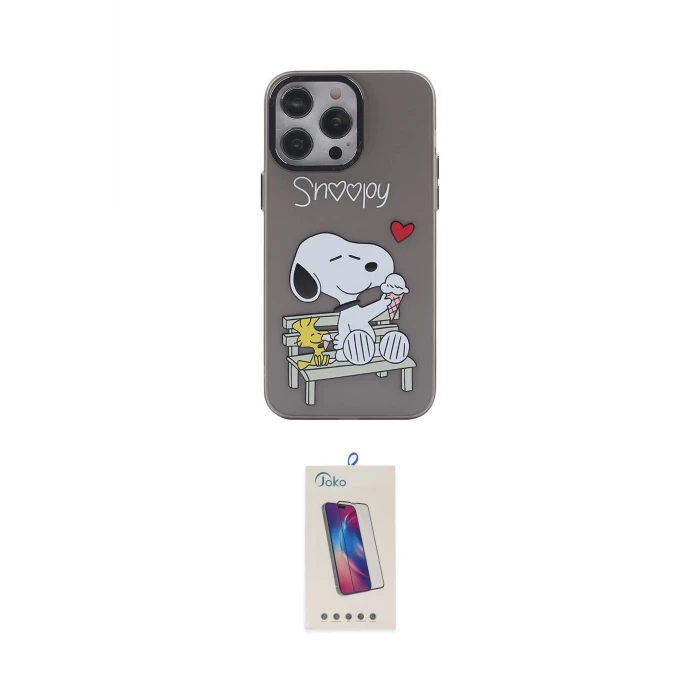ieg™ iPhone 14 Pro Max Kılıf Zirve Form Özel Seri - Siyah Joko 5D Cam