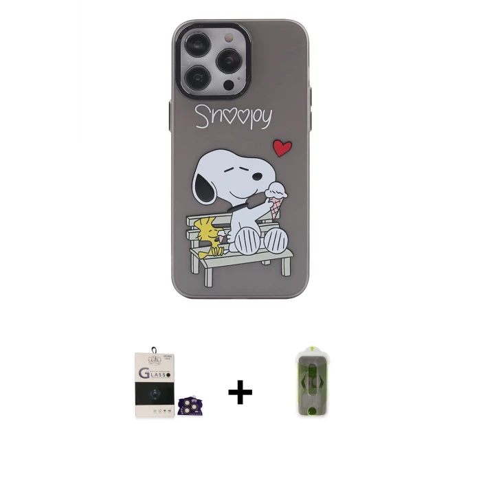 ieg™ iPhone 14 Pro Max Kılıf Zirve Form Özel Seri - Siyah Joko Magic 5D Hayalet Cam + Gold Bilvis Titan Kamera Lens