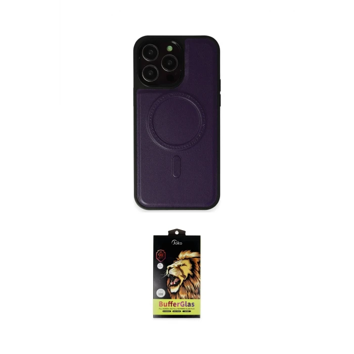 ieg™ iPhone 14 Pro Max Kılıf Zirve Işık Serisi - Siyah Buffer Cam Ekran Koruyucu