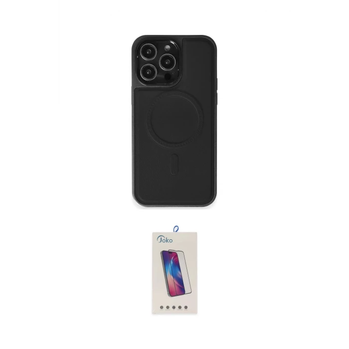 ieg™ iPhone 14 Pro Max Kılıf Zirve Işık Serisi - Siyah Joko 5D Cam
