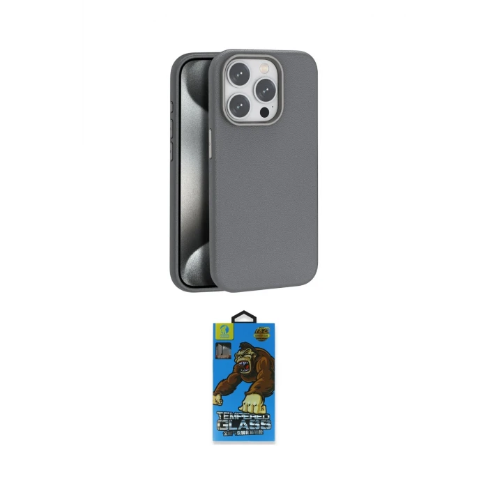 ieg™ iPhone 14 Pro Max Kılıf Zirve Modern Prime - Siyah 18D Cam Ekran Koruyucu