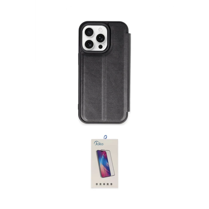 ieg™ iPhone 14 Pro Max Kılıf Zirve Yansıma Serisi - Siyah Joko 5D Cam