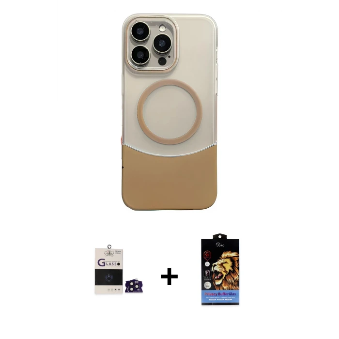 ieg™ iPhone 14 Pro Max Kozmos Form Özel Seri - Siyah Buffer Hayalet Cam Ekran Koruyucu + Derin Mor Bilvis Titan Kamera Lens