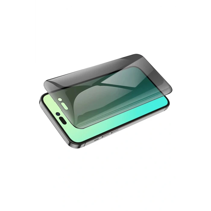 İEG® Iphone 14 Pro Uyumlu Hayalet Ekran Gizli Tam Kaplayan Kırılmaz Cam Seramik Ekran Koruyucu Film
