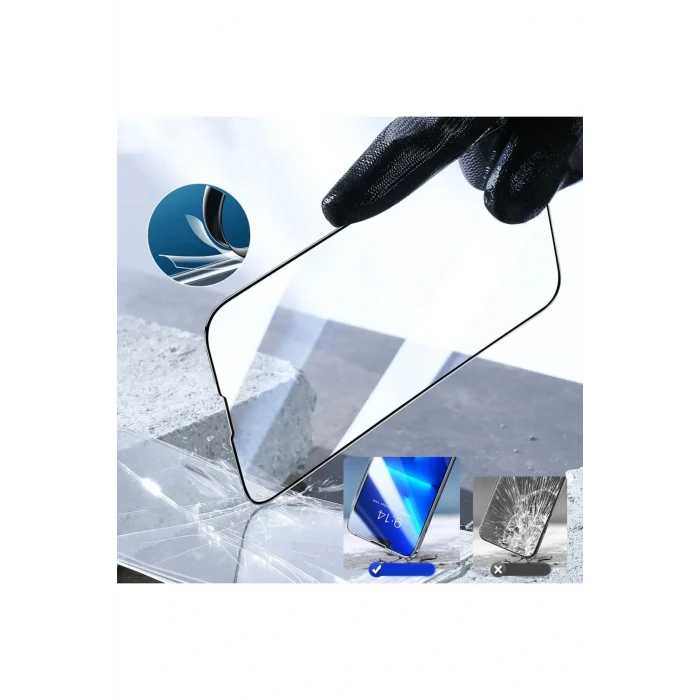 İEG® Iphone 14 Uyumlu 9d Tam Kaplayan Parmak Izi Bırakmayan Ekran Koruyucu Film