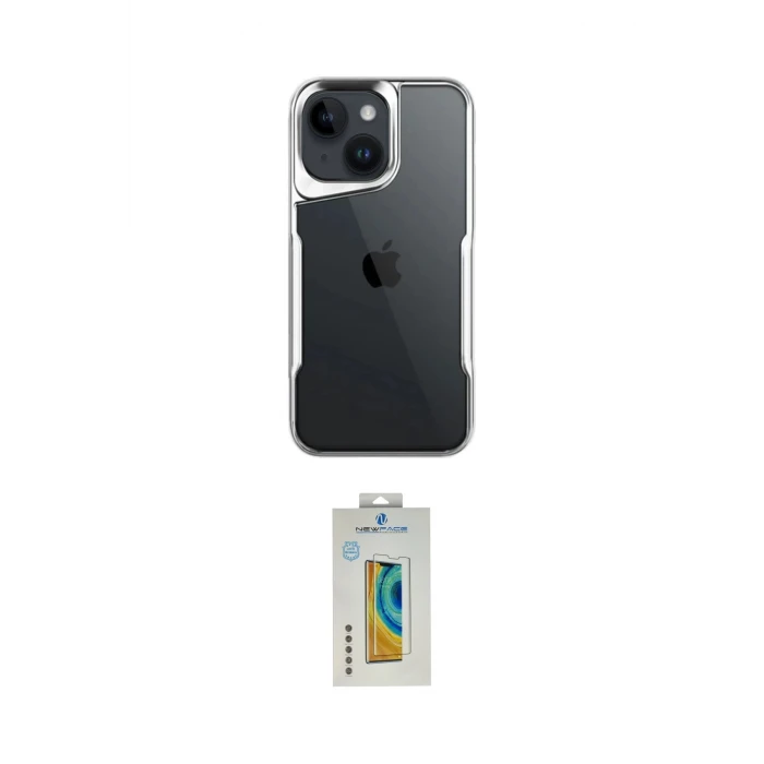 ieg™ iPhone 15 Kılıf Akış Çizgi Koleksiyonu - Siyah Polymer Nano Ekran Koruyucu