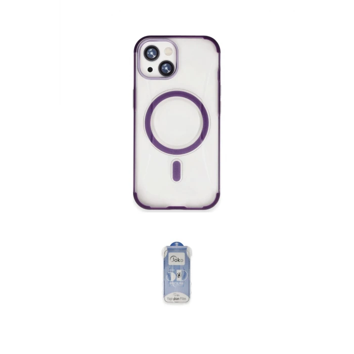 ieg™ iPhone 15 Kılıf Eksen Klasik Koleksiyonu - Siyah Joko Magic 5D Cam