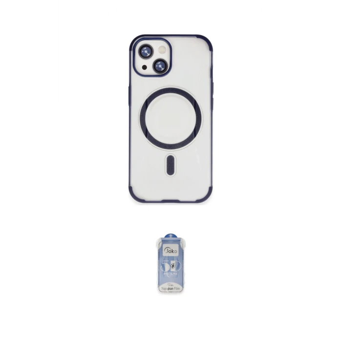 ieg™ iPhone 15 Kılıf Eksen Klasik Koleksiyonu - Siyah Joko Magic 5D Cam