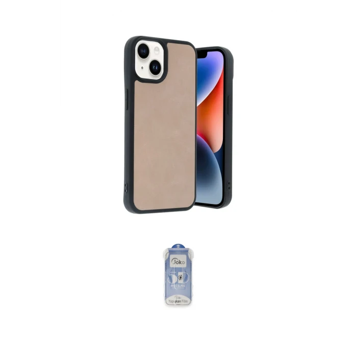 ieg™ iPhone 15 Kılıf Kıvılcım Işık Serisi - Siyah Joko Magic 5D Cam