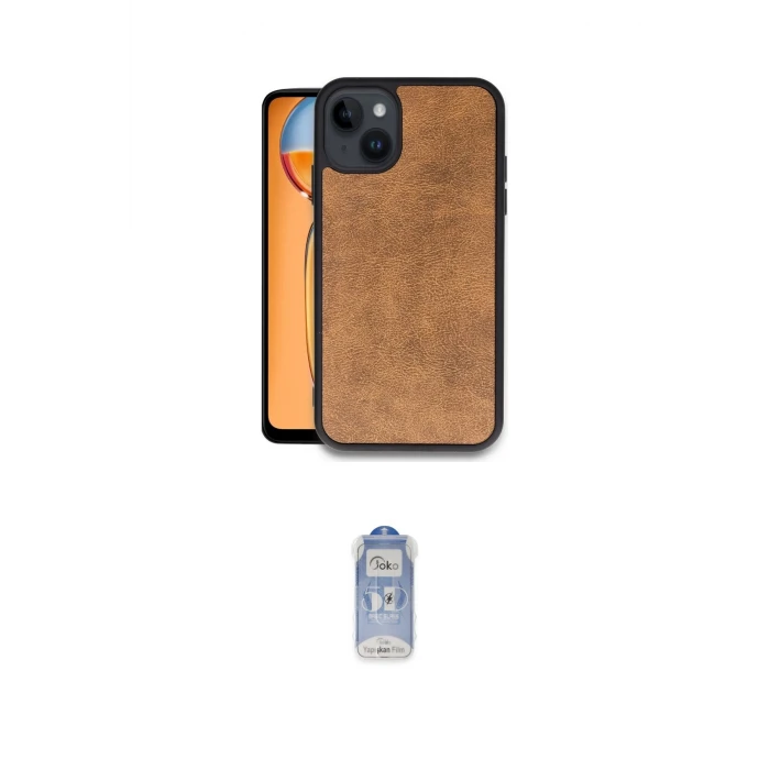 ieg™ iPhone 15 Kılıf Kıvılcım Işık Serisi - Siyah Joko Magic 5D Cam