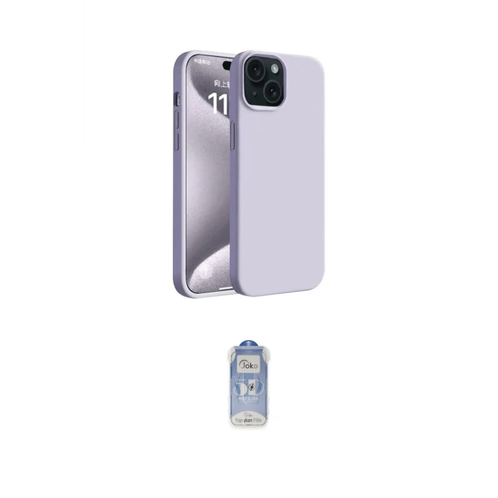 ieg™ iPhone 15 Kılıf Kozmos Yansıma Özel Seri - Siyah Joko Magic 5D Cam