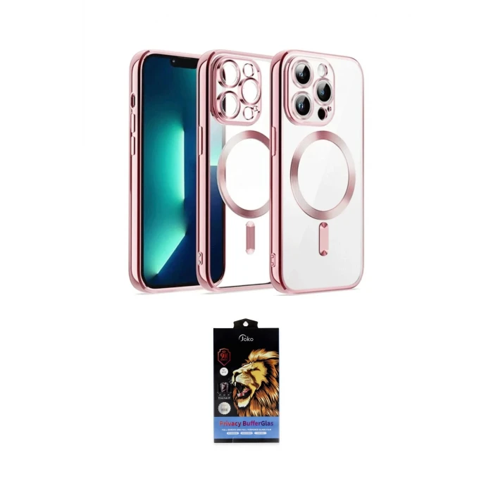 ieg™ iPhone 15 Kılıf Nova Işık Özel Seri - Siyah Buffer Hayalet Cam Ekran Koruyucu