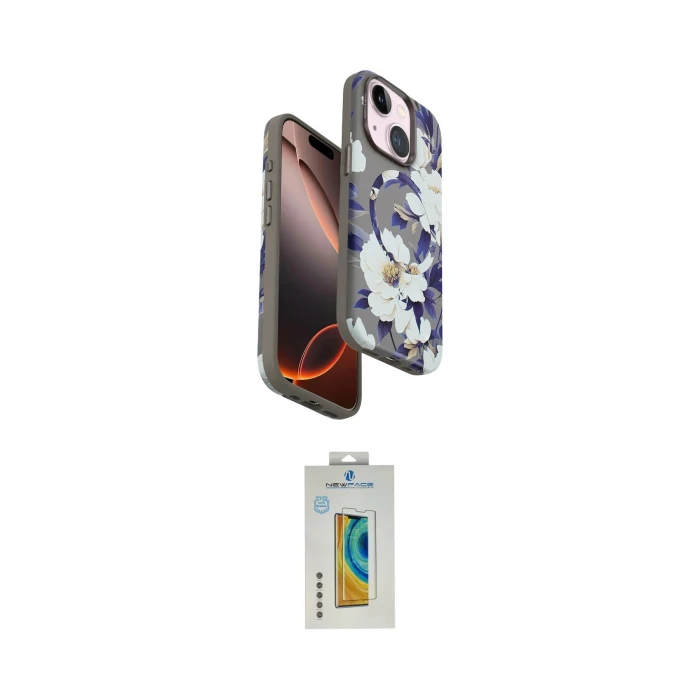 ieg™ iPhone 15 Kılıf Siluet Doku - Siyah Polymer Nano Ekran Koruyucu
