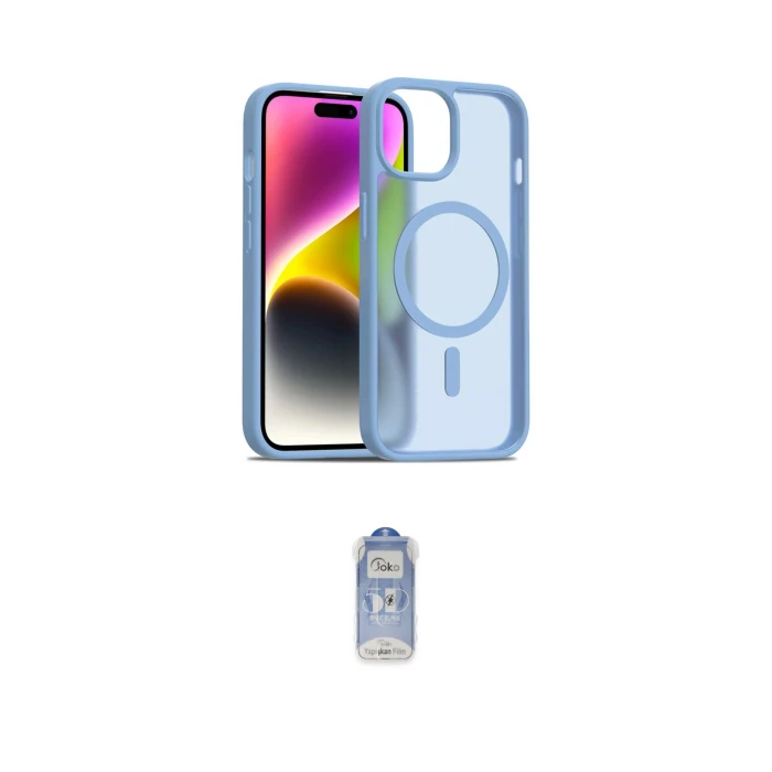 ieg™ iPhone 15 Kılıf Siluet Minimal Prime - Siyah Joko Magic 5D Cam