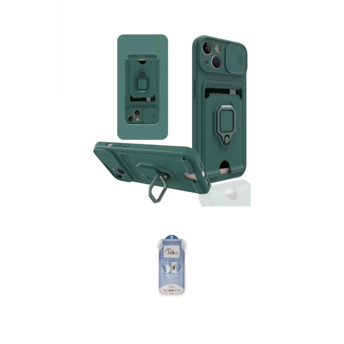 ieg™ iPhone 15 Kılıf Vadi Form Prime - Siyah Joko Magic 5D Cam