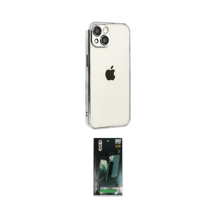 ieg™ iPhone 15 Kılıf Vadi Minimal - Siyah 360 Mat Full Body Arka Koruyucu