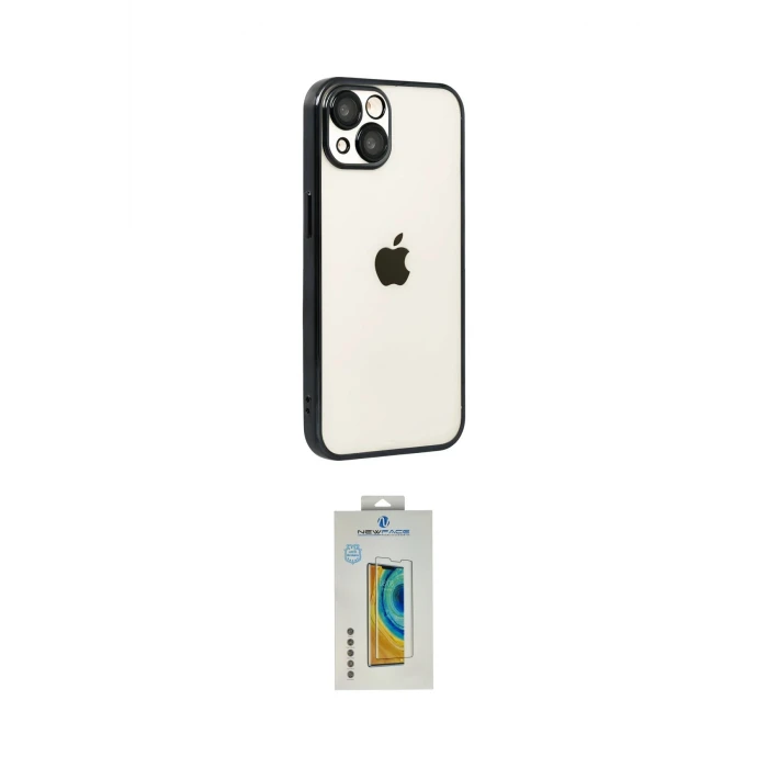 ieg™ iPhone 15 Kılıf Vadi Minimal - Siyah Polymer Nano Ekran Koruyucu