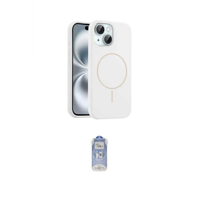 ieg™ iPhone 15 Kılıf Yankı Form Serisi - Siyah Joko Magic 5D Cam