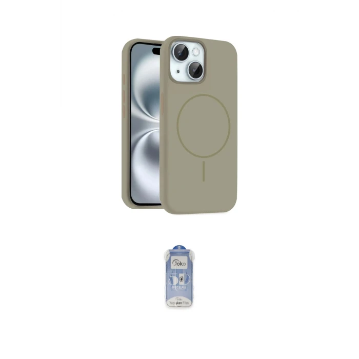 ieg™ iPhone 15 Kılıf Yankı Form Serisi - Siyah Joko Magic 5D Cam