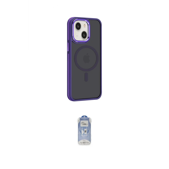 ieg™ iPhone 15 Kılıf Yörünge Klasik - Siyah Joko Magic 5D Cam