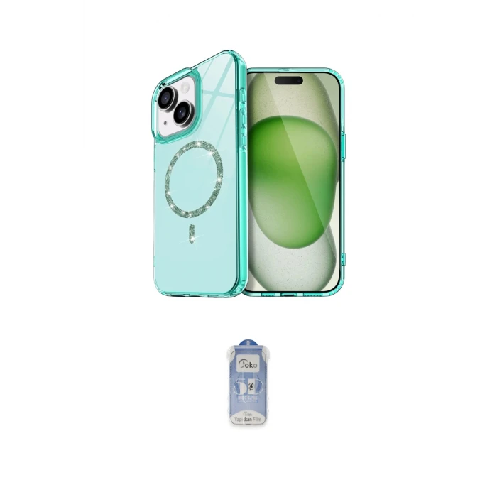 ieg™ iPhone 15 Plus Kılıf Kıvılcım Form Prime - Siyah Joko Magic 5D Cam