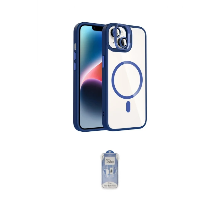 ieg™ iPhone 15 Plus Kılıf Yadigar Asil Koleksiyonu - Siyah Joko Magic 5D Cam