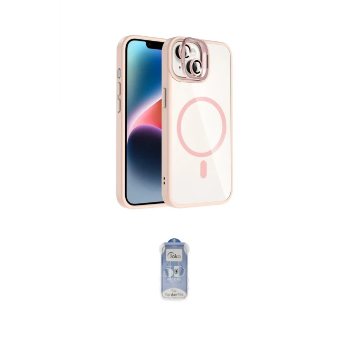 ieg™ iPhone 15 Plus Kılıf Yadigar Asil Koleksiyonu - Siyah Joko Magic 5D Cam