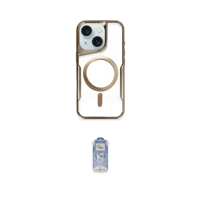 ieg™ iPhone 15 Plus Kılıf Yadigar Klasik Özel Seri - Siyah Joko Magic 5D Cam