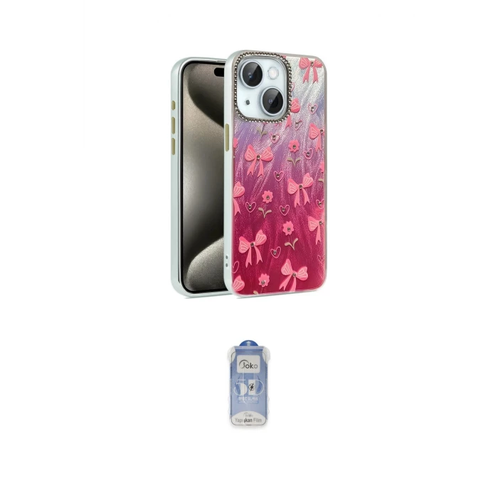 ieg™ iPhone 15 Plus Kılıf Zirve Modern Prime - Siyah Joko Magic 5D Cam