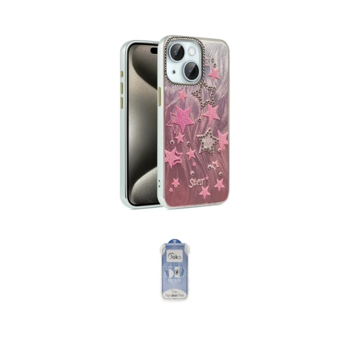 ieg™ iPhone 15 Plus Kılıf Zirve Modern Prime - Siyah Joko Magic 5D Cam