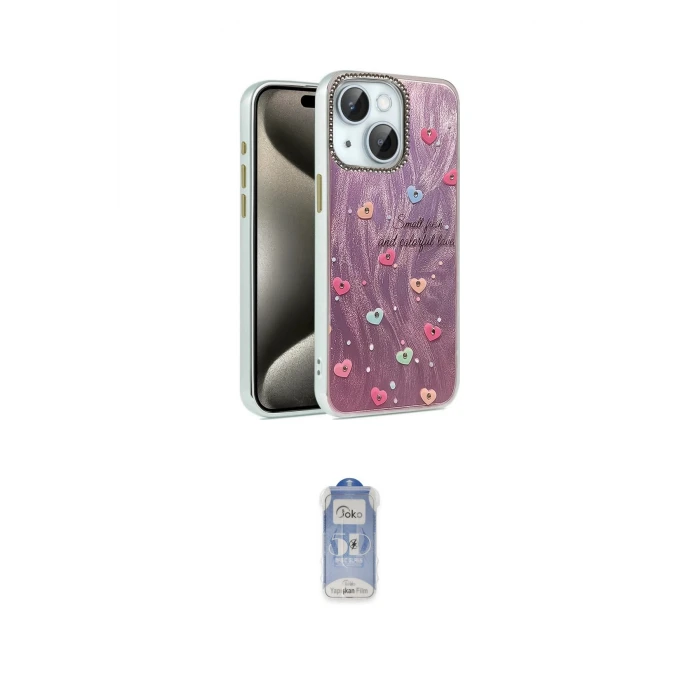 ieg™ iPhone 15 Plus Kılıf Zirve Modern Prime - Siyah Joko Magic 5D Cam