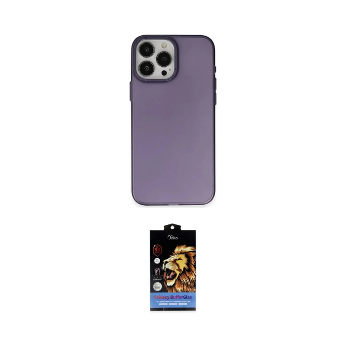 ieg™ iPhone 15 Pro Kılıf Ahenk Çizgi Prime - Siyah Buffer Hayalet Cam Ekran Koruyucu