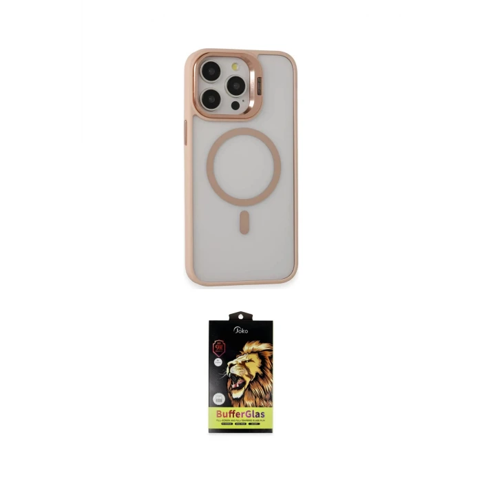 ieg™ iPhone 15 Pro Kılıf Ahenk Klasik Özel Seri - Siyah Buffer Cam Ekran Koruyucu