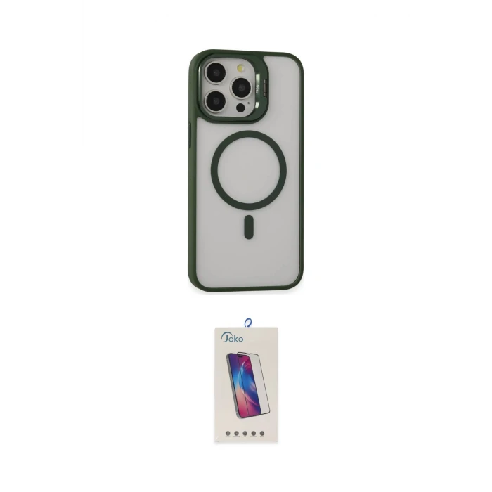 ieg™ iPhone 15 Pro Kılıf Ahenk Klasik Özel Seri - Siyah Joko 5D Cam