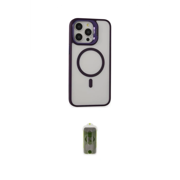ieg™ iPhone 15 Pro Kılıf Ahenk Klasik Özel Seri - Siyah Joko Magic 5D Hayalet Cam