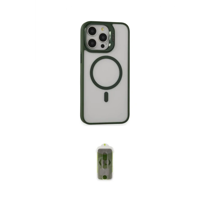 ieg™ iPhone 15 Pro Kılıf Ahenk Klasik Özel Seri - Siyah Joko Magic 5D Hayalet Cam