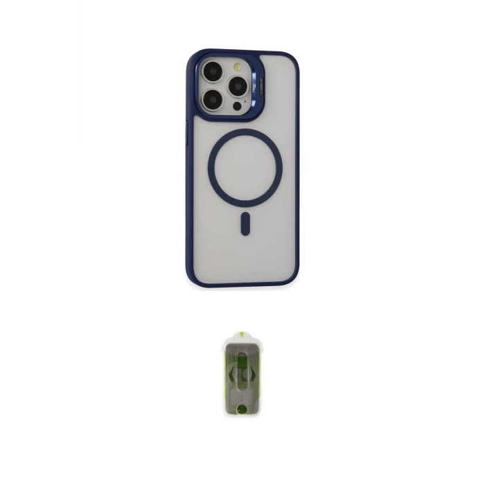 ieg™ iPhone 15 Pro Kılıf Ahenk Klasik Özel Seri - Siyah Joko Magic 5D Hayalet Cam