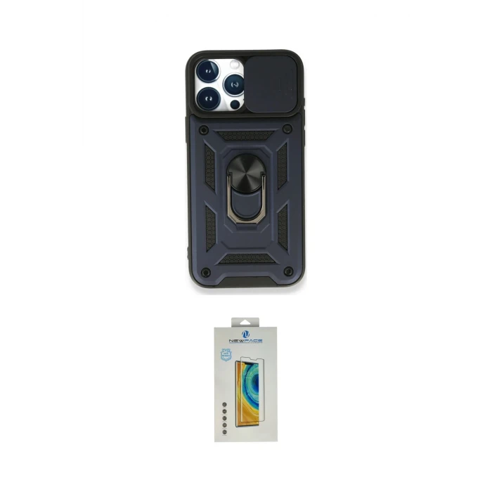 ieg™ iPhone 15 Pro Kılıf Ahenk Klasik - Siyah Polymer Nano Ekran Koruyucu