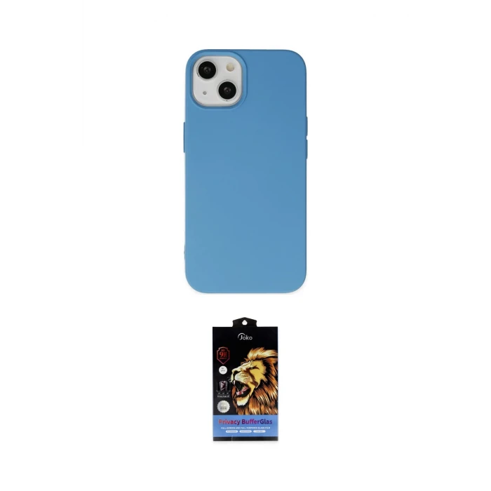 ieg™ iPhone 15 Pro Kılıf Ahenk Serisi - Siyah Buffer Hayalet Cam Ekran Koruyucu