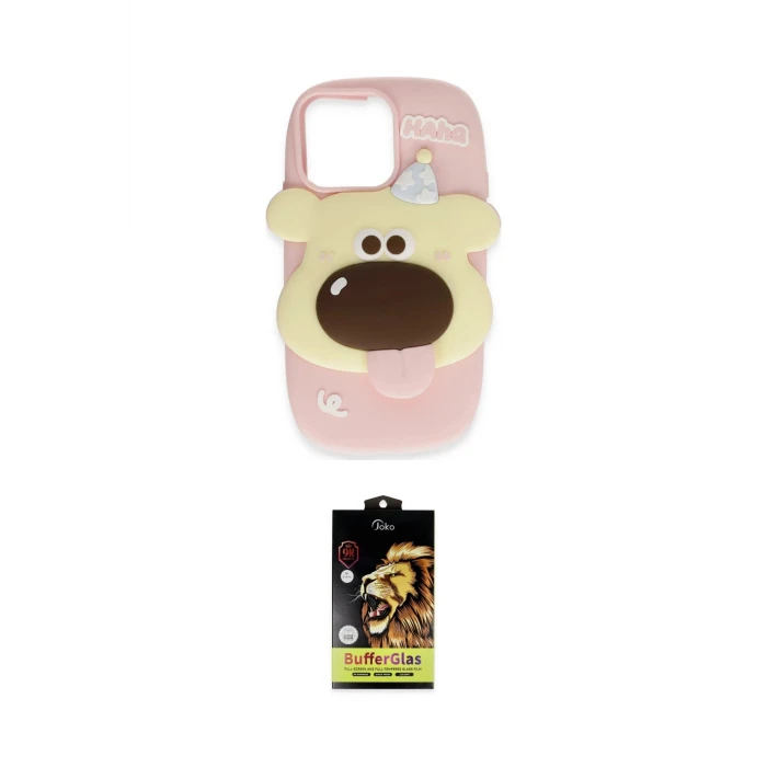 ieg™ iPhone 15 Pro Kılıf Akış Yansıma - Siyah Buffer Cam Ekran Koruyucu